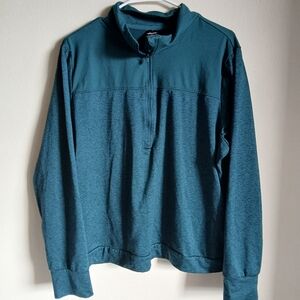 Avia  quarter zip pull over Size XL Pockets Green Thumbhole